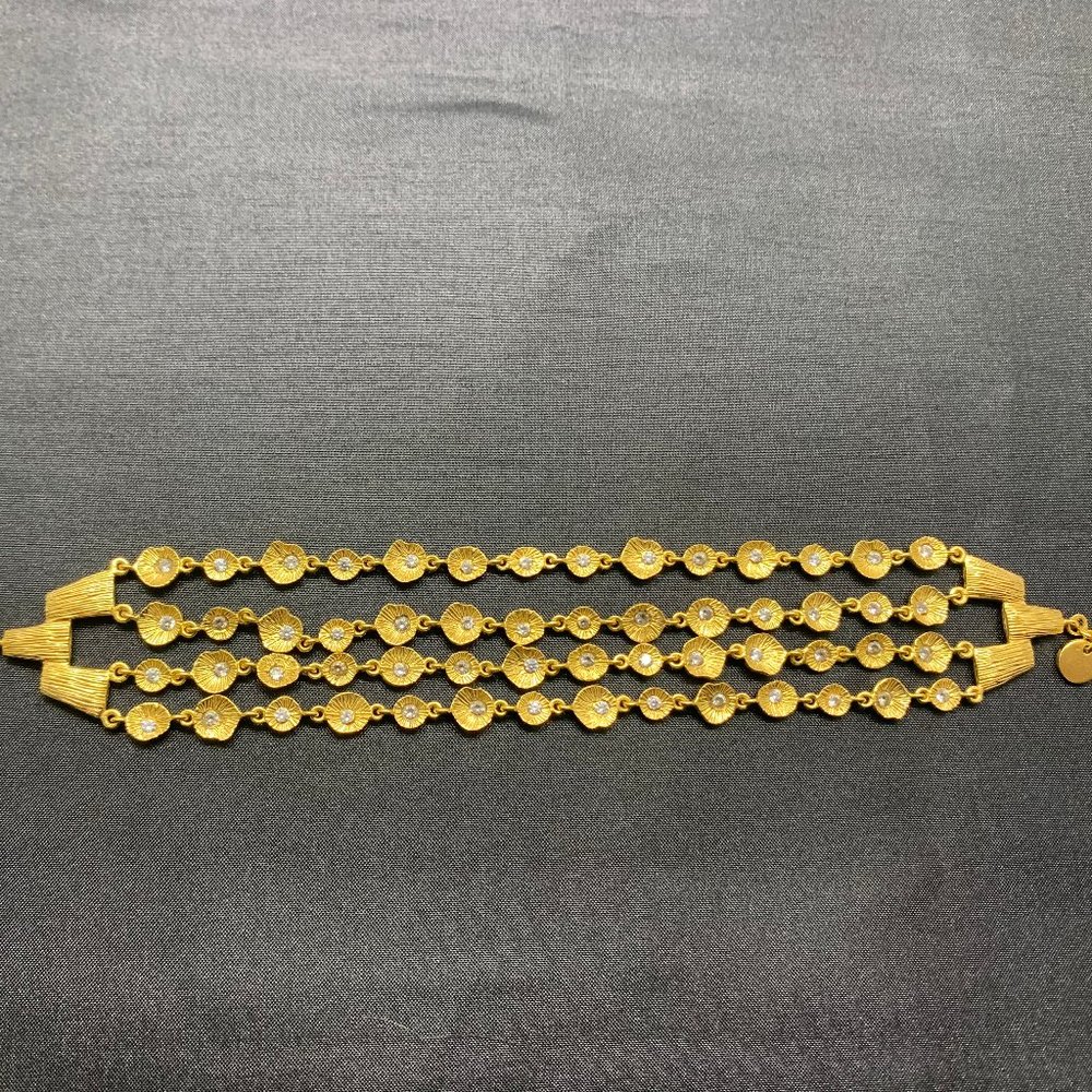 Melinda Maria Small Gold Circle Layered Bracelet